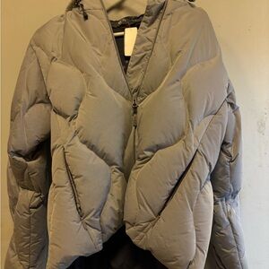 Women's Gray Quilted Jacket